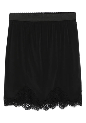 Dolce & Gabbana Pre-Owned 2000s lace-trim midi skirt - Black