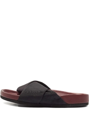 Celine Pre-Owned crossover strap slides - Black