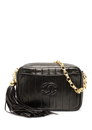 CHANEL Pre-Owned 1991-1994 CC Quilted Lambskin Tassel Camera Bag crossbody bag - Black