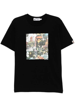 A BATHING APE® BAPE flyer-printed T-shirt - Black