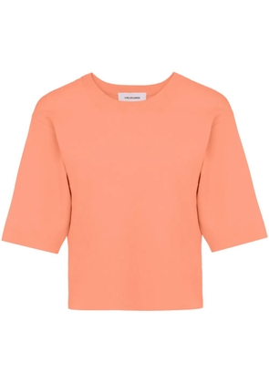 Yves Salomon knitted cropped T-shirt - Orange