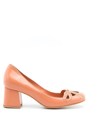Sarah Chofakian Audrey leather pumps - Orange