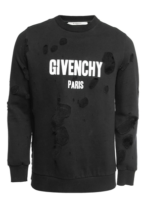Givenchy Pre-Owned 2023 distressed cotton sweatshirt - Black