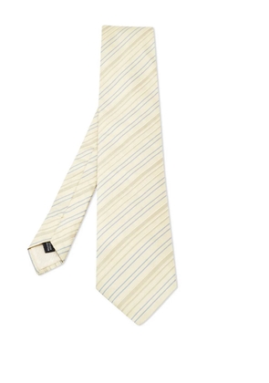 Hermès Pre-Owned 2024 silk striped tie - Yellow