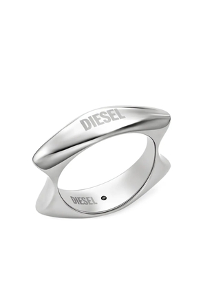 Diesel logo stamp ring - Silver