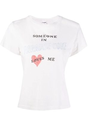 RE/DONE slogan-print cotton T-shirt - White