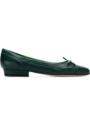 Sarah Chofakian bow detail ballerinas - Green