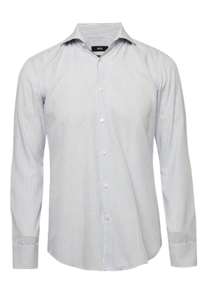 BOSS striped cotton shirt - White