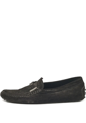 Tod's Vintage suede buckle loafers - Black
