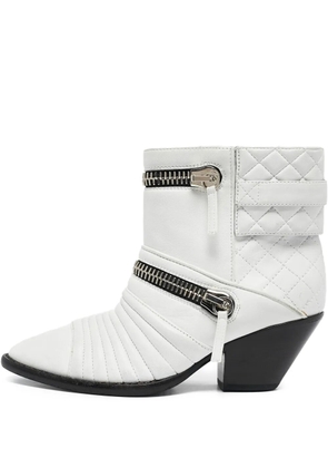 Giuseppe Zanotti Vintage pre-owned 70mm quilted boots - White