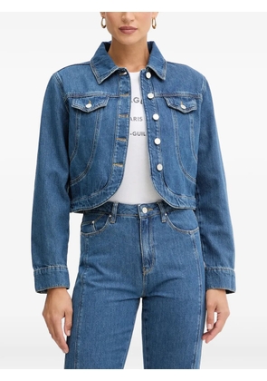Karl Lagerfeld button cropped jacket - Blue