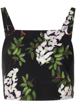 Lenny Niemeyer floral-print cropped tank top - Black