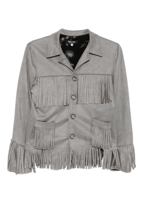 BLAKLACE fringe suede jacket - Grey