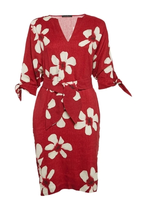 Carolina Herrera Vintage Pre-owned floral-print dress - Red