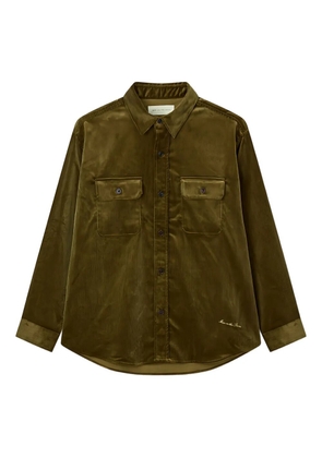 Man On The Boon. corduroy chest-pocket shirt - Green