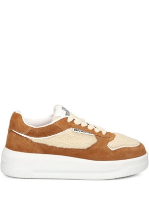 Love Moschino lace-up sneakers - Brown