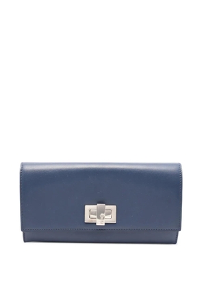 Fendi Pre-Owned 2010-2025 Leather Peekaboo Wallet long wallets - Blue