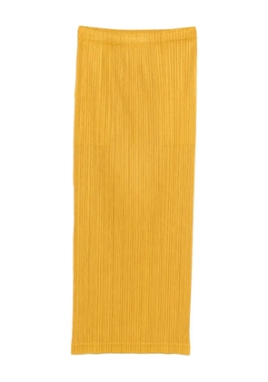 Pleats Please Issey Miyake pleated maxi skirt - Yellow