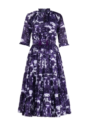 Samantha Sung Eden tiered midi dress - Purple