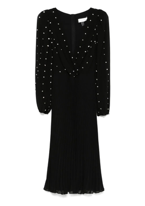 NISSA crystal-embellished chiffon midi dress - Black