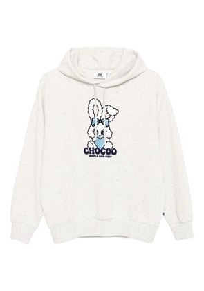 CHOCOOLATE bunny-print hoodie - Grey