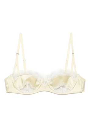 Kiki de Montparnasse lace inset balconette bra - Yellow