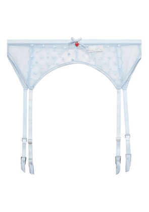 Fleur Du Mal Love Lock Garter belt - Blue
