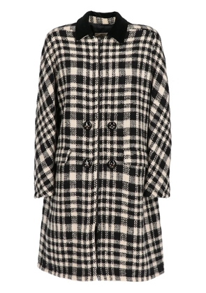 Valentino Garavani Pre-Owned 1980s double-breasted checked coat - Neutrals