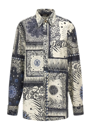 Roberto Cavalli bandana-print shirt dress - Blue
