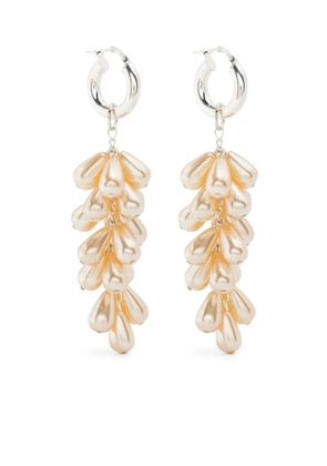 Magda Butrym pearl-drop hoop earrings - Silver