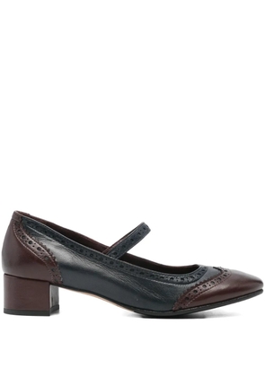 lorena paggi brogue-detail Mary Jane pumps - Brown