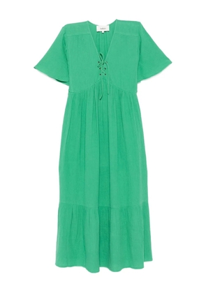 Ba&Sh lace-up midi dress - Green