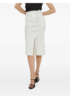 Day Birger Et Mikkelsen striped tie midi skirt - White