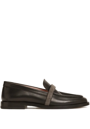 Fabiana Filippi chain-embellished loafers - Black