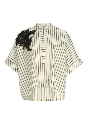 Silvia Tcherassi Daia blouse - BLACK WHITE STRIPES