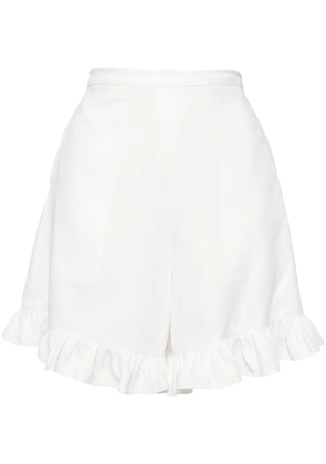 Bambah Hibiscus ruffled shorts - White