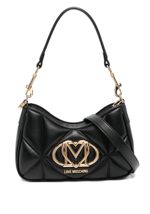 Love Moschino logo-plaque tote bag - Black