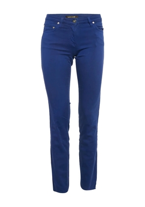 Roberto Cavalli Vintage 2024 pre-owned embroidered cotton trousers - Blue