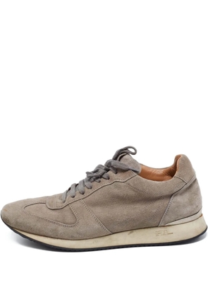 Polo Ralph Lauren Vintage mesh-panelled suede sneakers - Grey