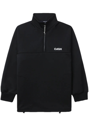 Comme des Garçons Homme logo-print quarter-zip sweatshirt - Black