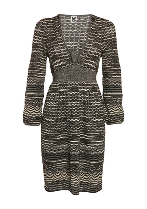 Missoni Pre-Owned zigzag-pattern lurex knit dress - Black