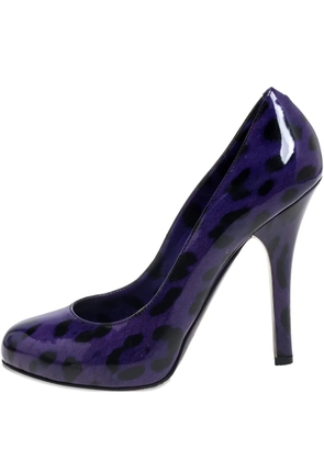 Dolce & Gabbana Pre-Owned 125mm leather heeled pumps - Purple