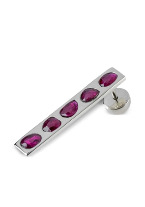 Parts of Four sterling silver Plate earring - Grey