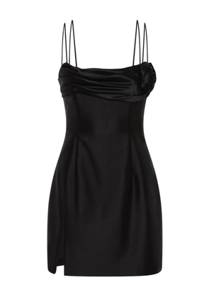 Rachel Gilbert Sawyer rose-embellished mini dress - Black