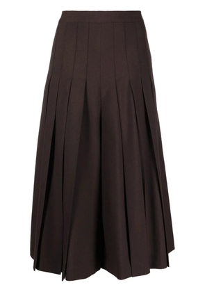 Marni pleated cropped trousers - Brown