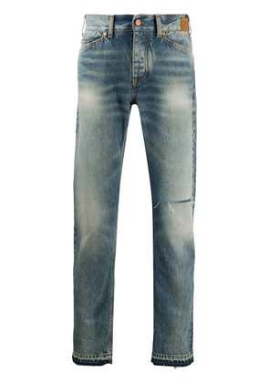 Palm Angels rip detail faded jeans - Blue