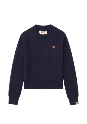 APEE™ by *A BATHING APE® cable-knit patch sweater - Blue