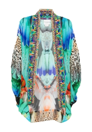 Camilla graphic-print jacket - Blue