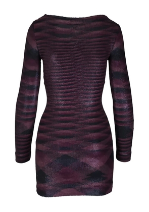 Missoni horizontal-stripe mini dress - Purple