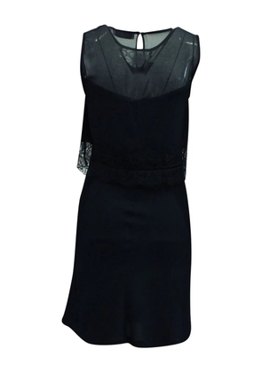 SANDRO lace-insert mini dress - Blue